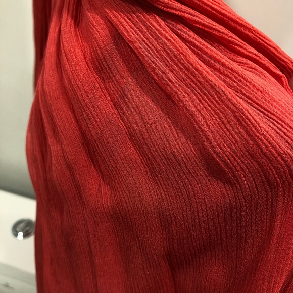 BCBG strapless red chiffon empire waist dress 0 - Picture 5 of 6